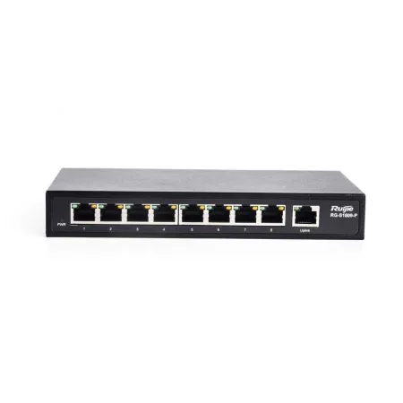 Ruijie Networks Ruijie RG-S1809-P Unmanaged Switch 8 Port 10/100/1000